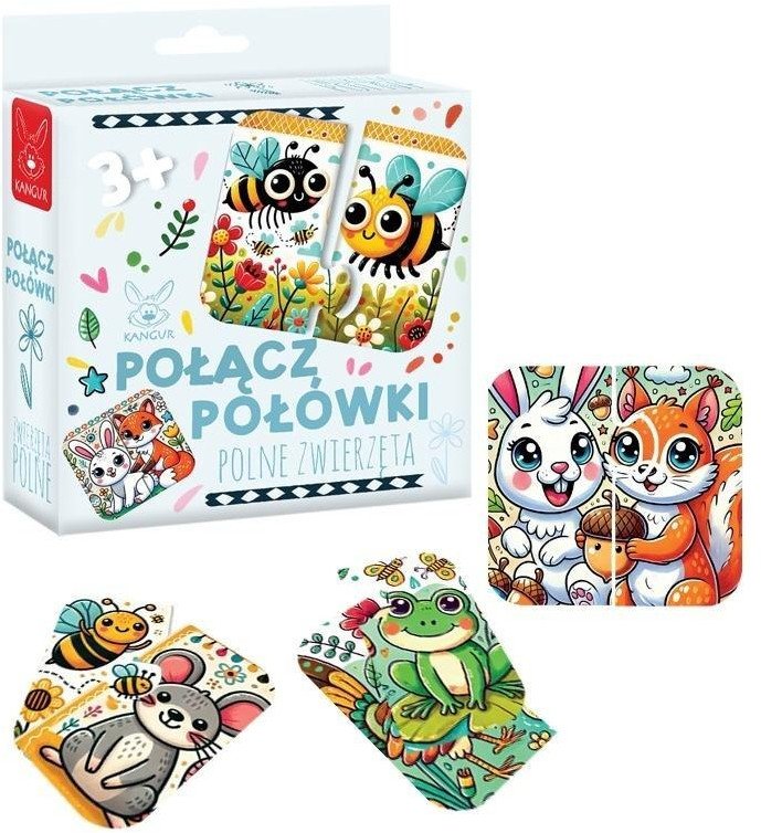 Połącz połówki Polne Zwierzęta 3+