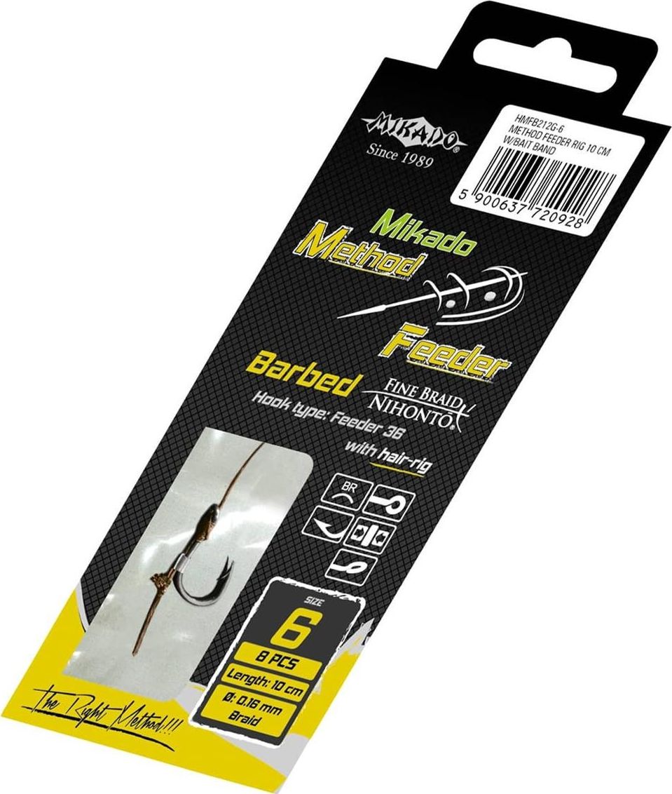 Mikado Haczyk do metody 10 cm + plecionka 0.12mm