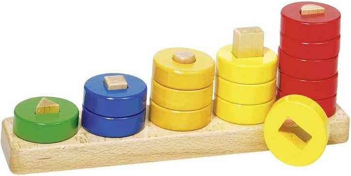 Goki Sortowania kolorów i kształtów, naucz się liczyć, 15 elementów (58968)