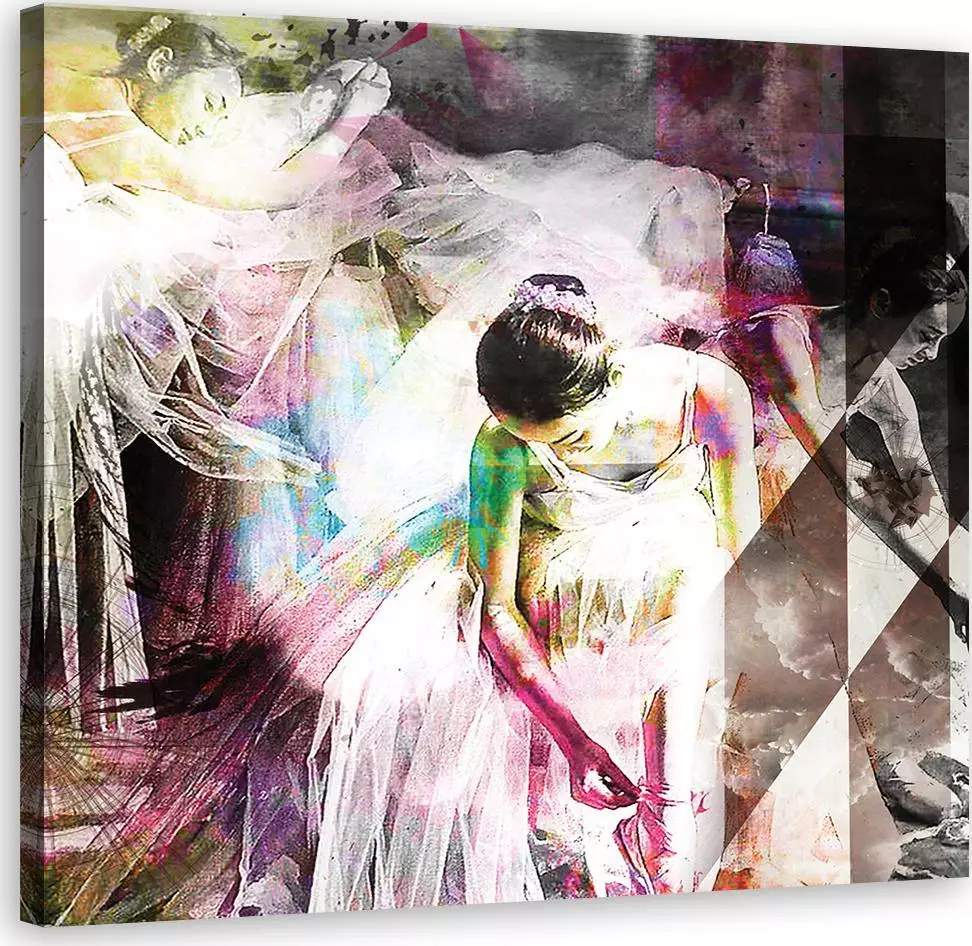 Feeby OBRAZ NA PŁÓTNIE Baletnica Kobieta 80x80