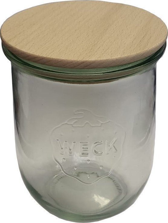Wamar-Sosenka Zestaw Słoików WECK Pojemność 1062 ml średnica 100mm 6 sztuk + Drewniane wieka