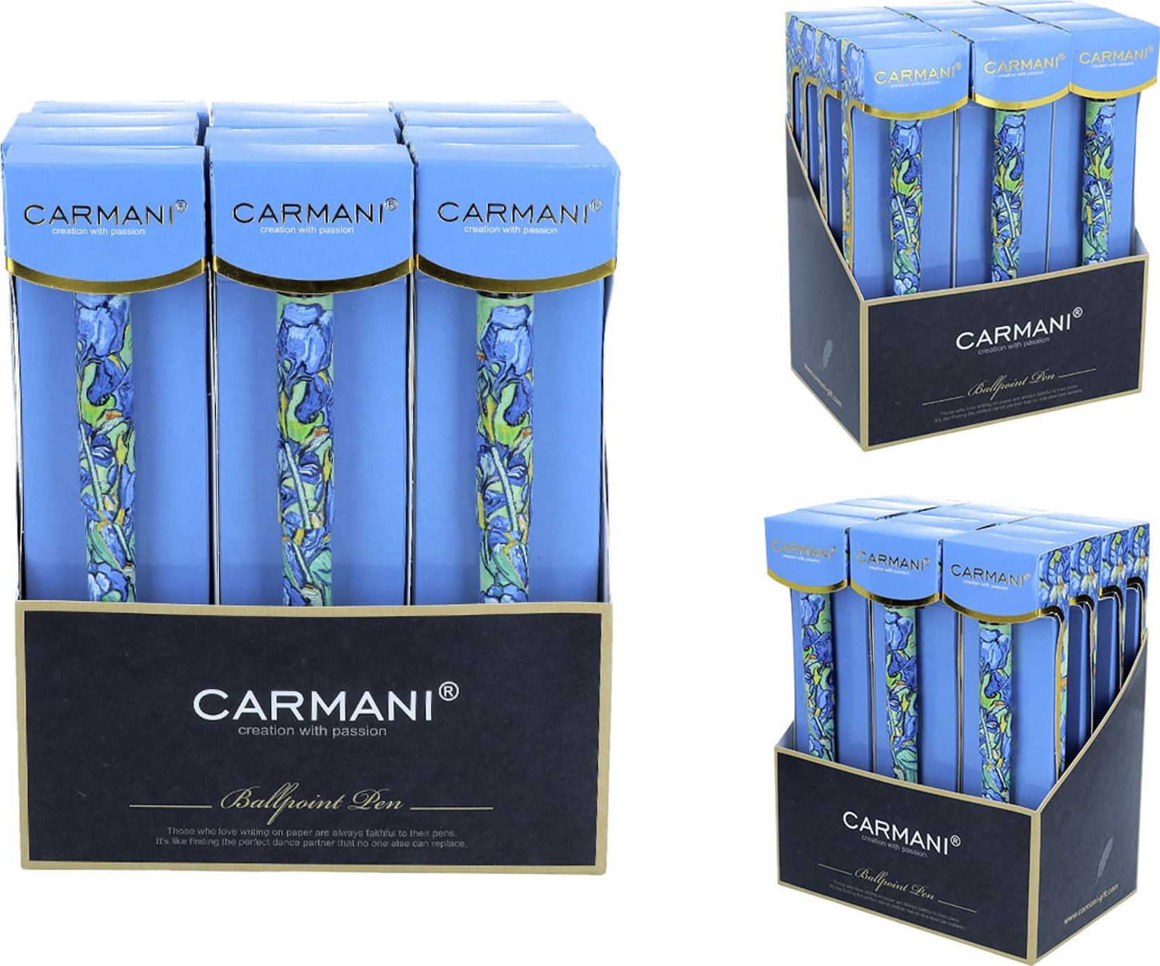 Carmani Kpl. 12 długopisów - V. van Gogh, Irysy (CARMANI)