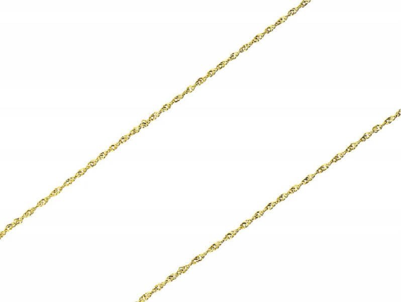 Lovrin Złoty łańcuszek 585 splot singapur 45 cm 0,52 g na prezent