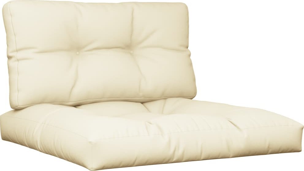 Poduszki na palety, 2 szt., kremowe, tkanina