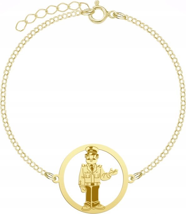 Radziszewska Jewellery Pozłacana Bransoletka POLICJANT GRAWER GRATIS