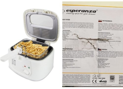 Frytkownica Esperanza EKG012 Taukwar garnek 2 5L (opakowanie bojowe) EKG012 DAMAGE (9202318423927)