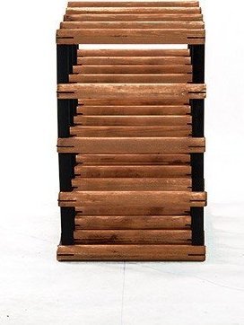 Wamar-Sosenka Regał na wino Stojak na 9 Butelek Szklanych/ PET RW-8/ 3x3 Brązowy Metal + Drewno RW-8-3X3-9_O_BR