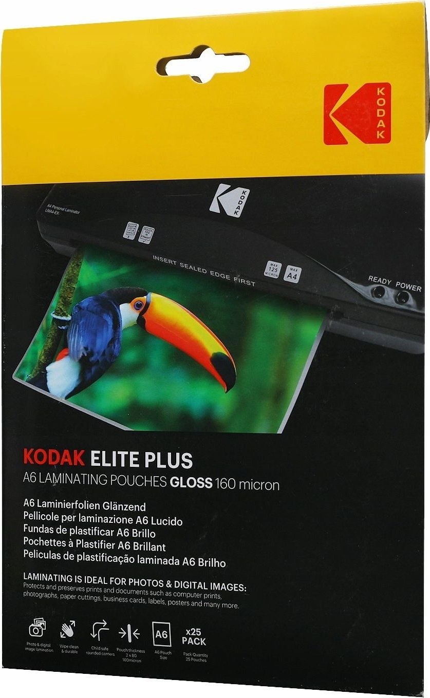 Kodak Folia Laminacyjna Do Laminowania Kodak 25 Szt. A6 10x15 Cm / 160 Mikronów / Cat 3650-667