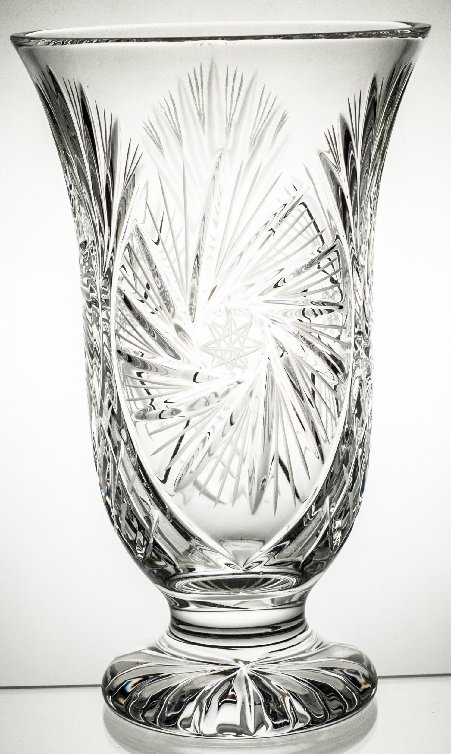 Crystal Julia Duży wazon kryształowy na kwiaty Młynek 30 cm