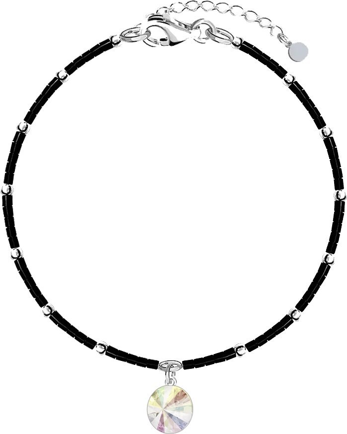 Radziszewska Jewellery Srebrna Bransoletka na nogę z kryształkiem Rivoli