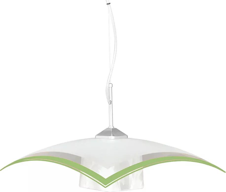 Lampa wisząca Lumes Biało-zielona lampa wisząca do kuchni - S564-Kilma