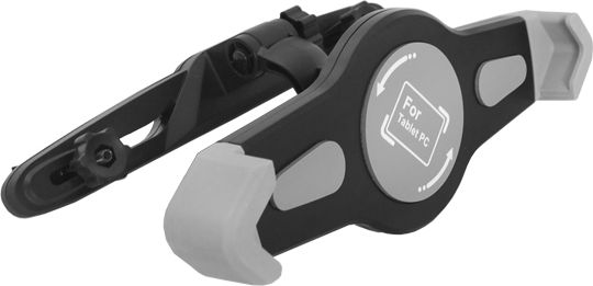 Uchwyt LTC do tabletu samochodowy na zagłówek czarno-szary (LXMF69)