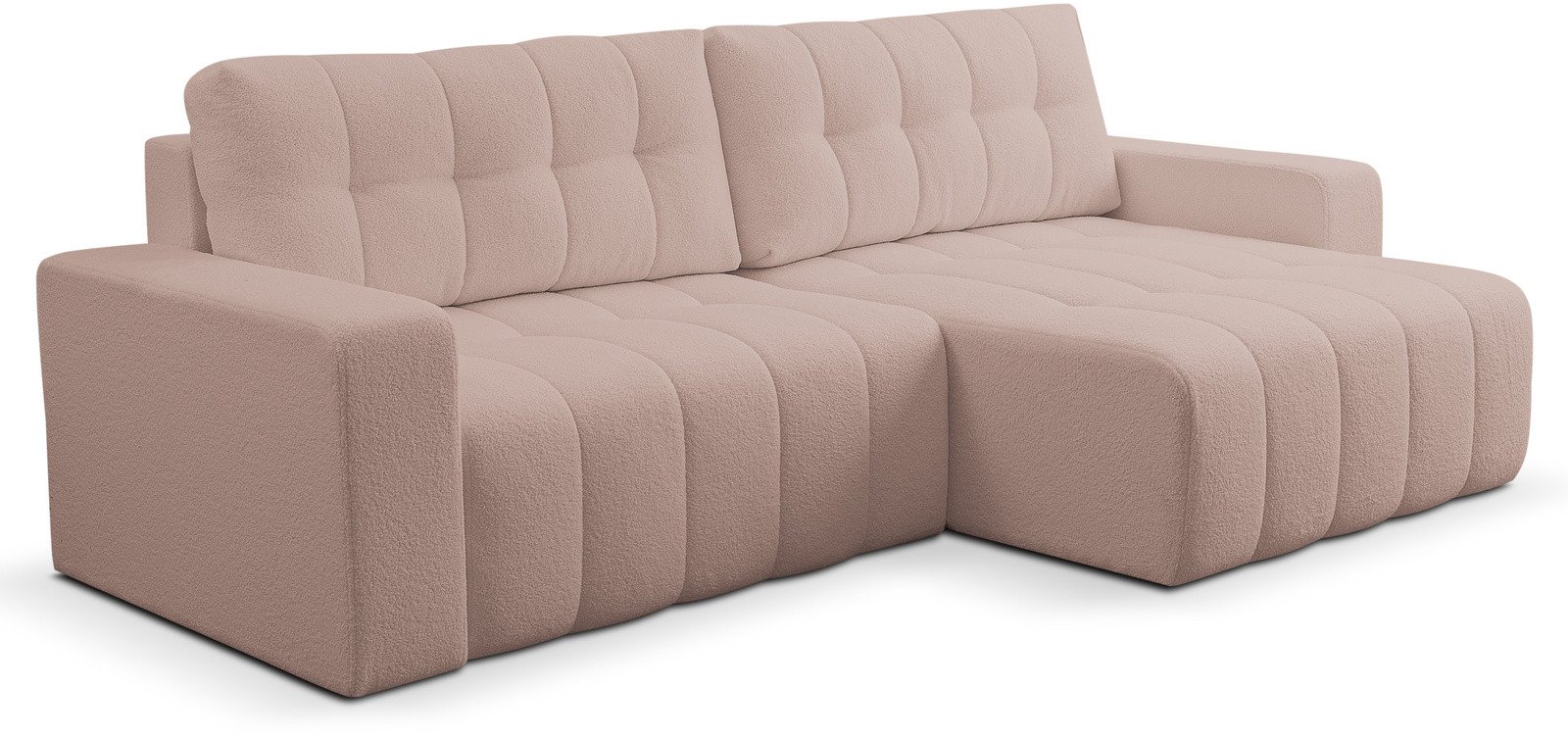 Narożnik Palermo w tkaninie BRAVO z funkcją spania i pojemnikiem na pościel