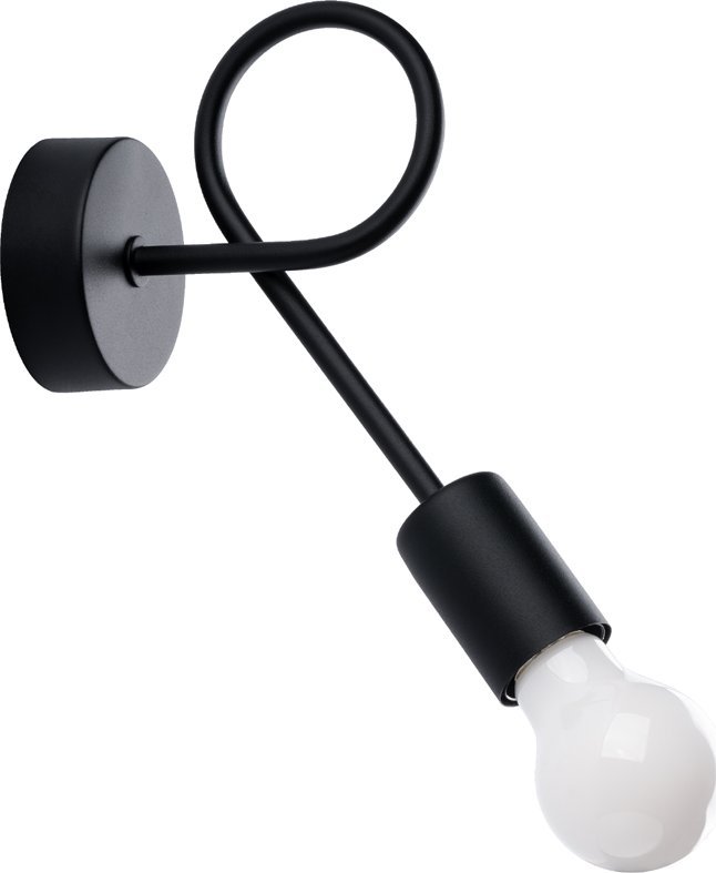 Kinkiet Sollux Lighting SOLLUX Kinkiet LEVAR czarny 1 x E27 SL.1454