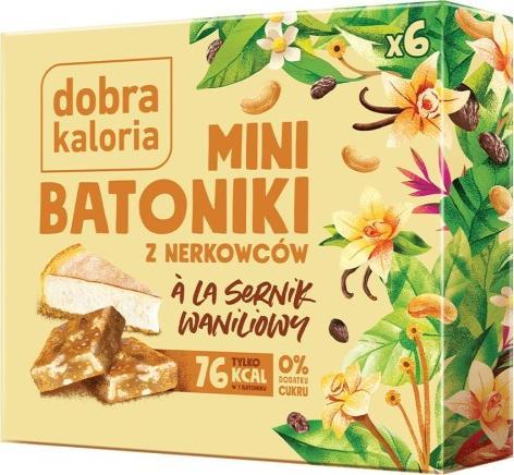 Dobra Kaloria Minibatoniki z nerkowców - sernik waniliowy Dobra Kaloria, 102g