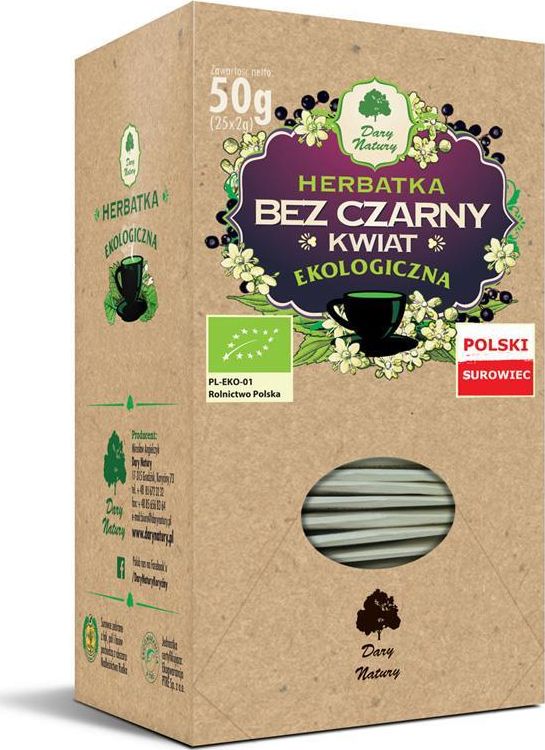 Dary Natury EKO Bez Czarny Kwiat herbata 25x2g