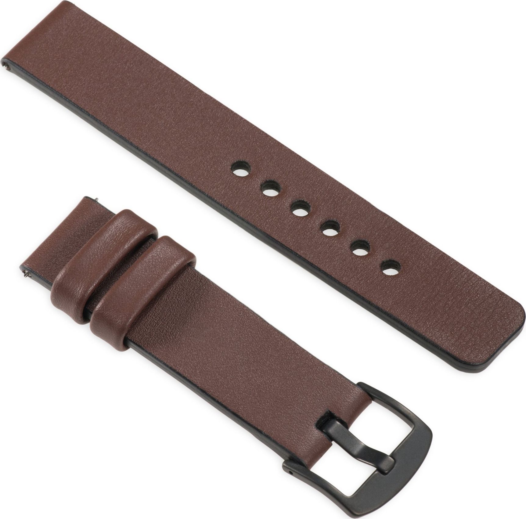 moVear Polski Elegancki Skórzany pasek 22mm do Apple Watch 6 / 5 / 4 / 3 / 2 / 1 / SE (40/38) | Brązowy moVear uBand S1 Standard