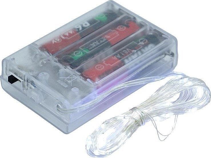 Łańcuch z lampkami LED biały 5m