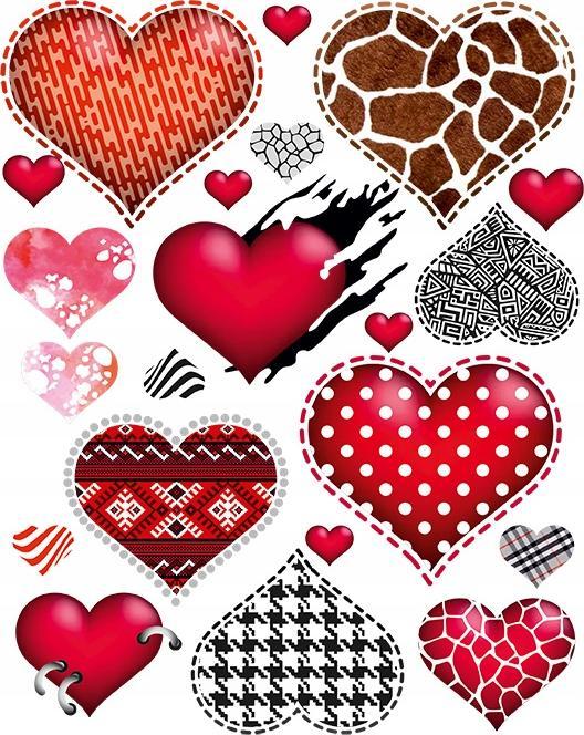 Naplamki Naprasowanki na ubrania 20 x 30 cm Hearts