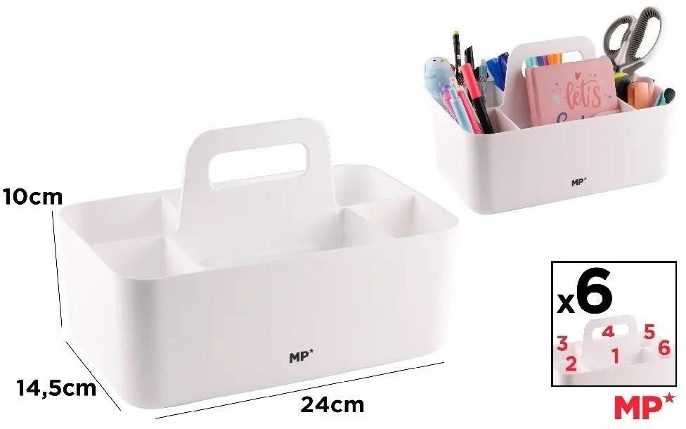 Organizer na biurko z uchwytem biały