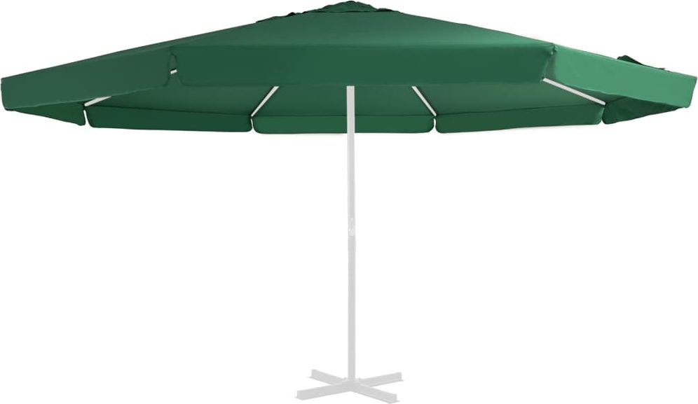 vidaXL Pokrycie do parasola ogrodowego, zielone, 500 cm