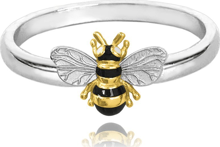 Minet MINET Pozłacany pierścień srebrny PSZCZOŁA rozmiar 15
