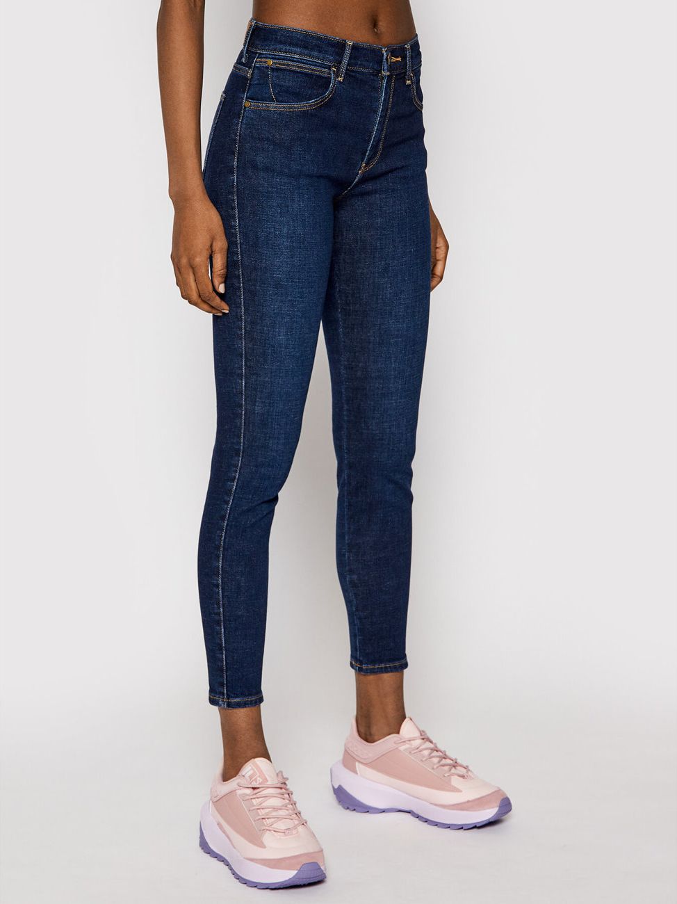 Wrangler SPODNIE DAMSKIE WRANGLER HIGH RISE SKINNY NIGHT BLUE W27HVH78Y W31 L30