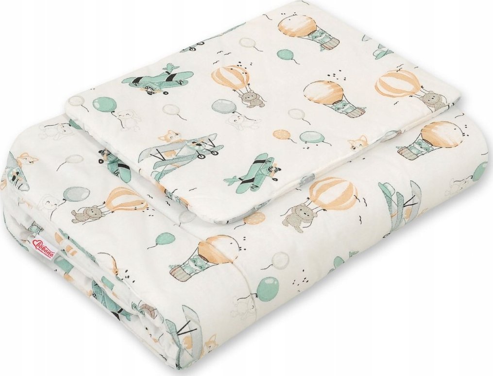 Komplet pościeli dla niemowląt z wypełnieniem 2-cz 75x100cm NEWBORN - sky adventure