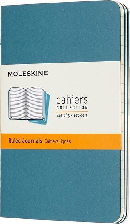 Moleskine Zestaw 3 zeszytów Cahier Journals 9x14 linie blue