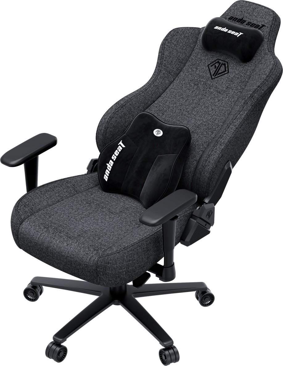 Fotel Anda Seat Fotel gamingowy materiałowy Novis Plus XL ciemnoszary obrotowy