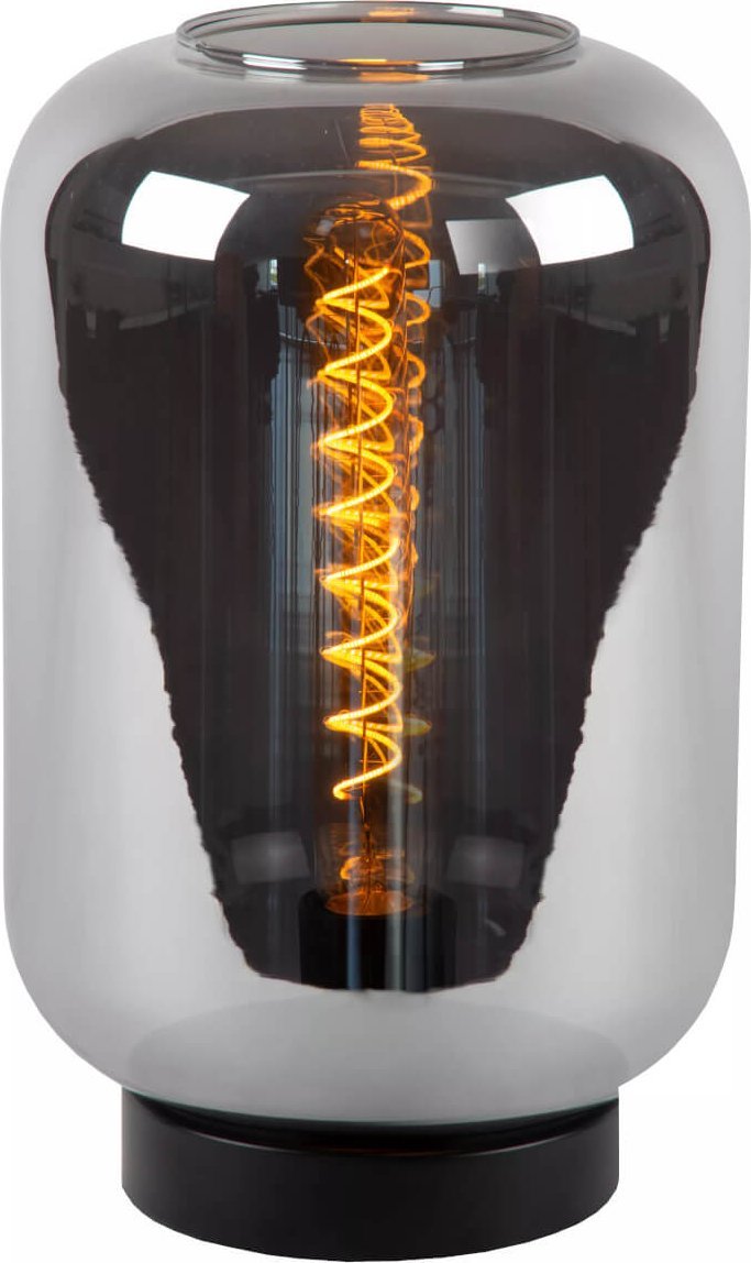 Lampa stołowa Lucide Przydymiona lampa stojąca Joanet na stół do salonu loft