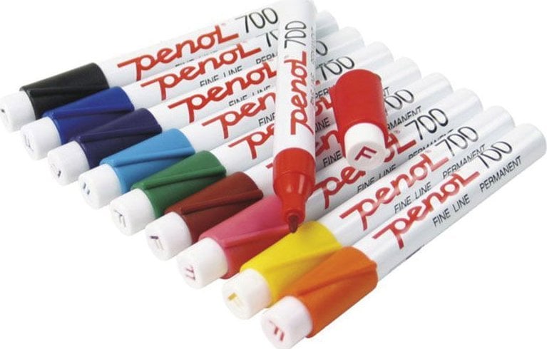 Penol Marker Penol 700 assorteret 1,5mm rund spids 10stk/sæt - (10 stk.)