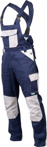 Stalco Spodnie robocze na szelkach granatowe 58