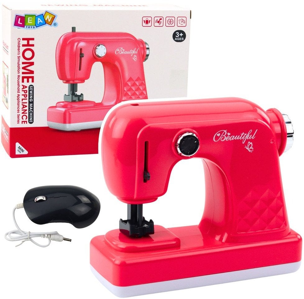 Zabawkowa Maszyna Do Szycia Z Myszką Dla Dzieci Światła Różowa