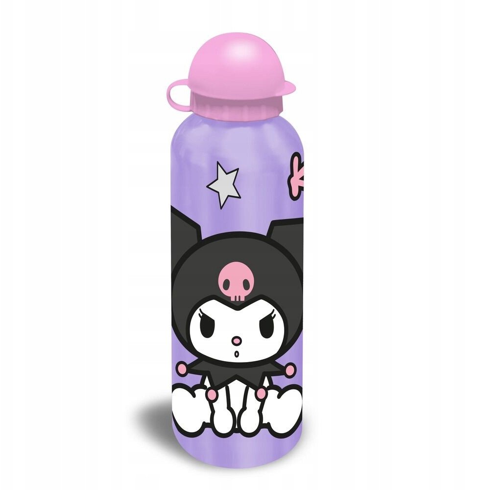 Butelka aluminiowa / bidon / korek niekapek / Kuromi / fioletowa