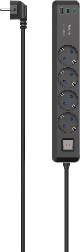 Listwa zasilająca Hama 4 gniazda 1.4 m czarna (002231890000)