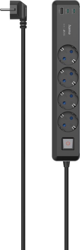 Listwa zasilająca Hama 4 gniazda 1.4 m czarna (002231890000)