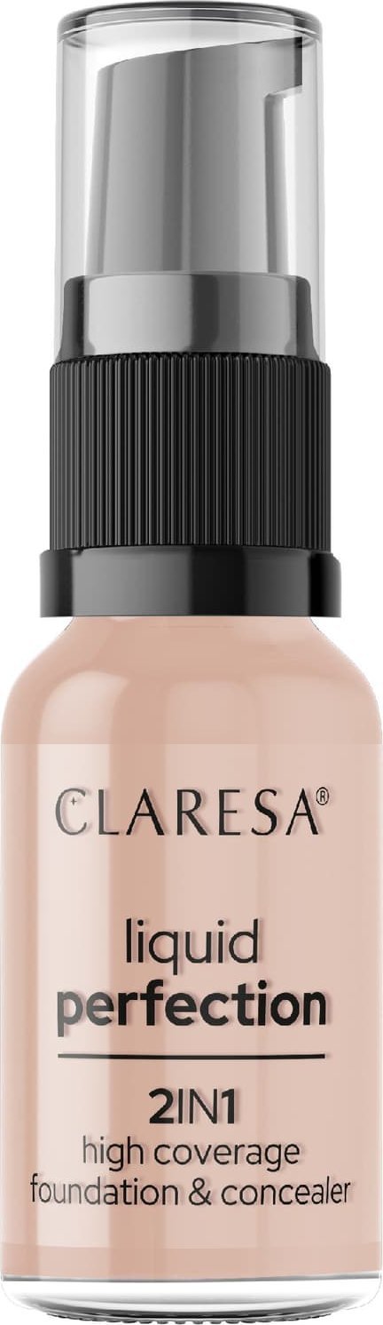 Claresa CLARESA Korektor i Podkład kryjący w płynie 2in1 Liquid Perfection nr 104 Nude 18g