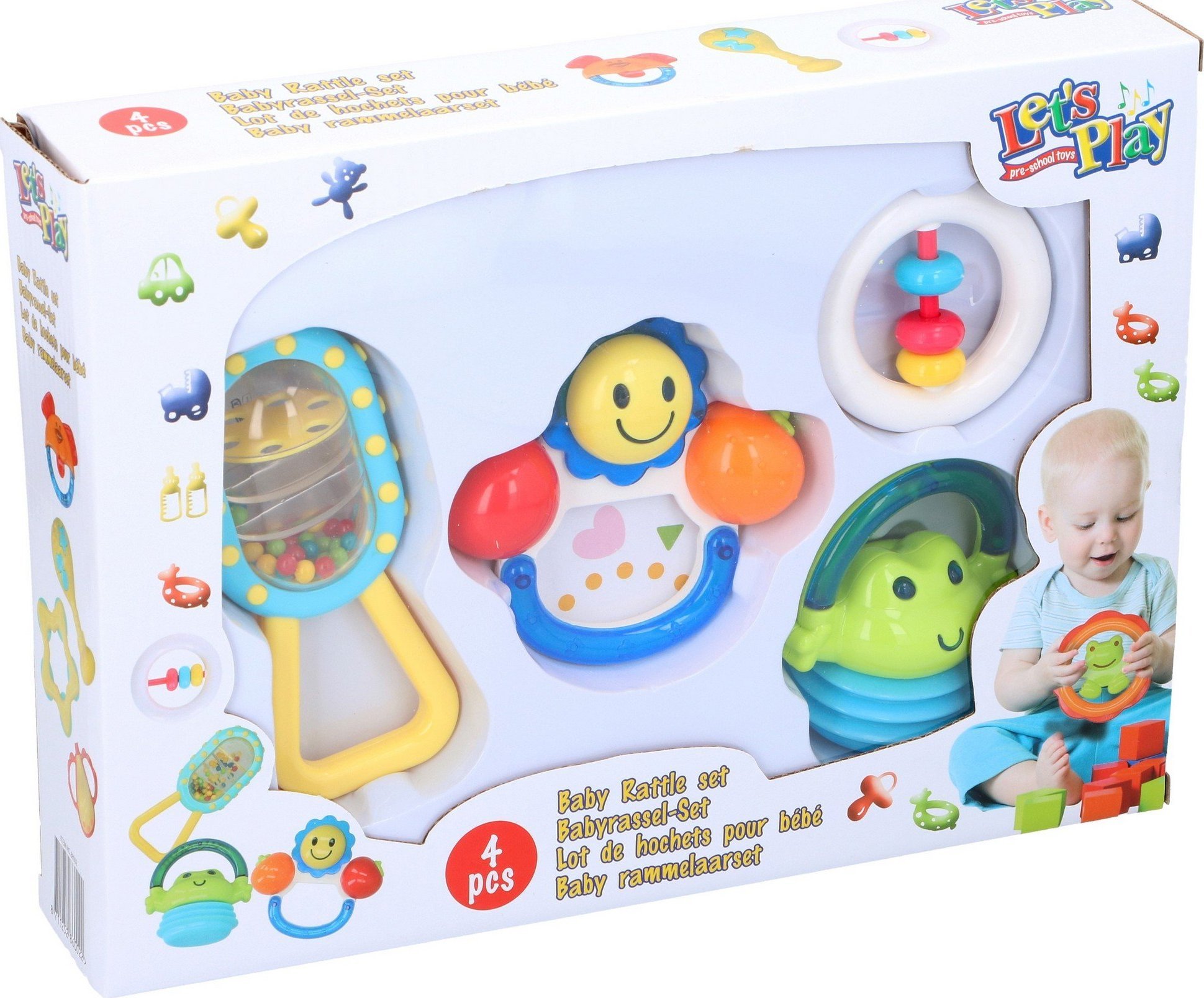 Lets play Zestaw 4 grzechotek (Słoneczko)