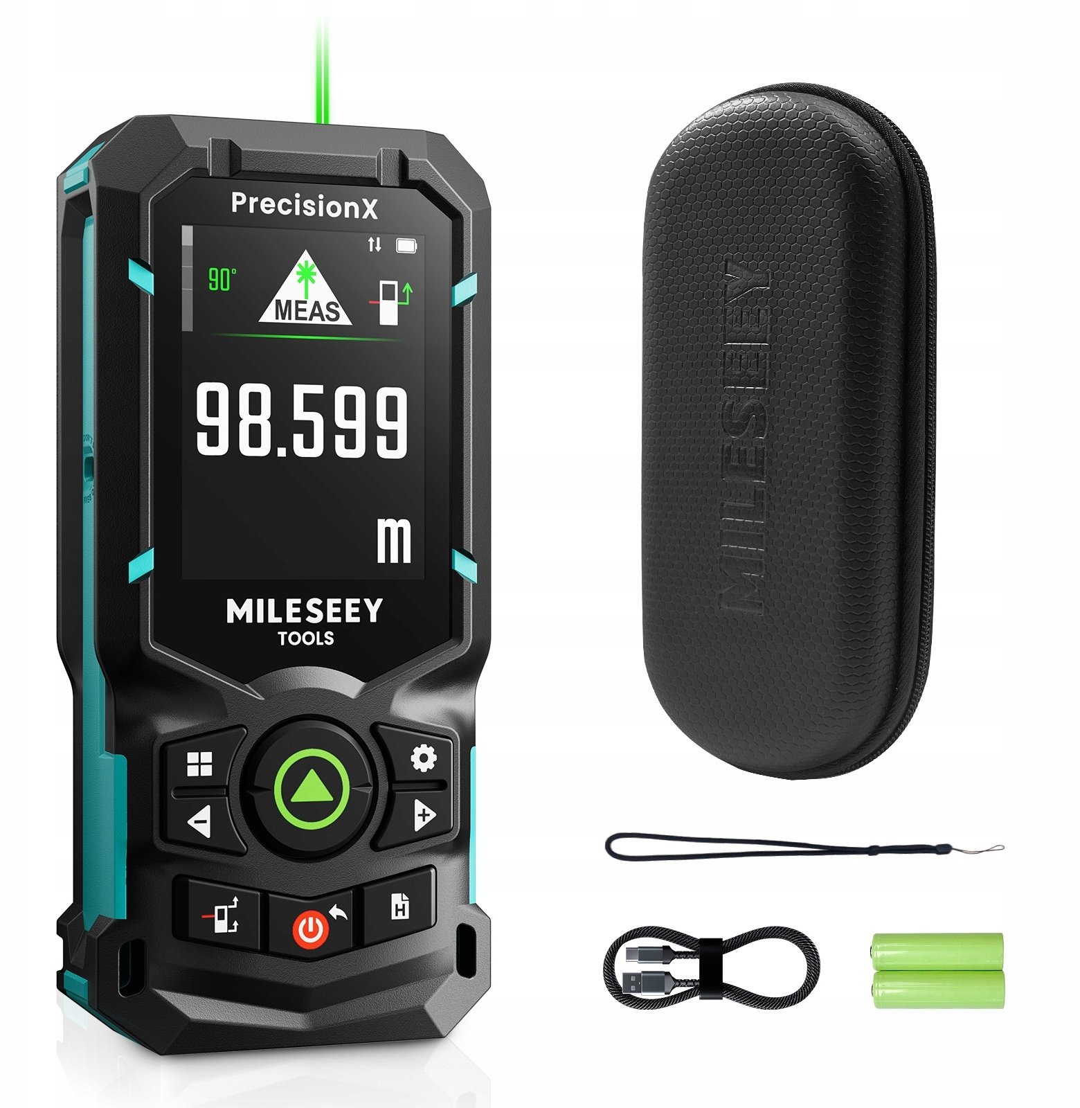 DALMIERZ Z ZIELONYM LASEREM CYFROWY MIERNIK ODLEGŁOŚCI 18 FUNKCJI 120m LCD