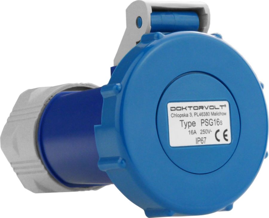 Doktorvolt Gniazdo przenośne 230V 16A IP67 system Schuko Doktorvolt 6473