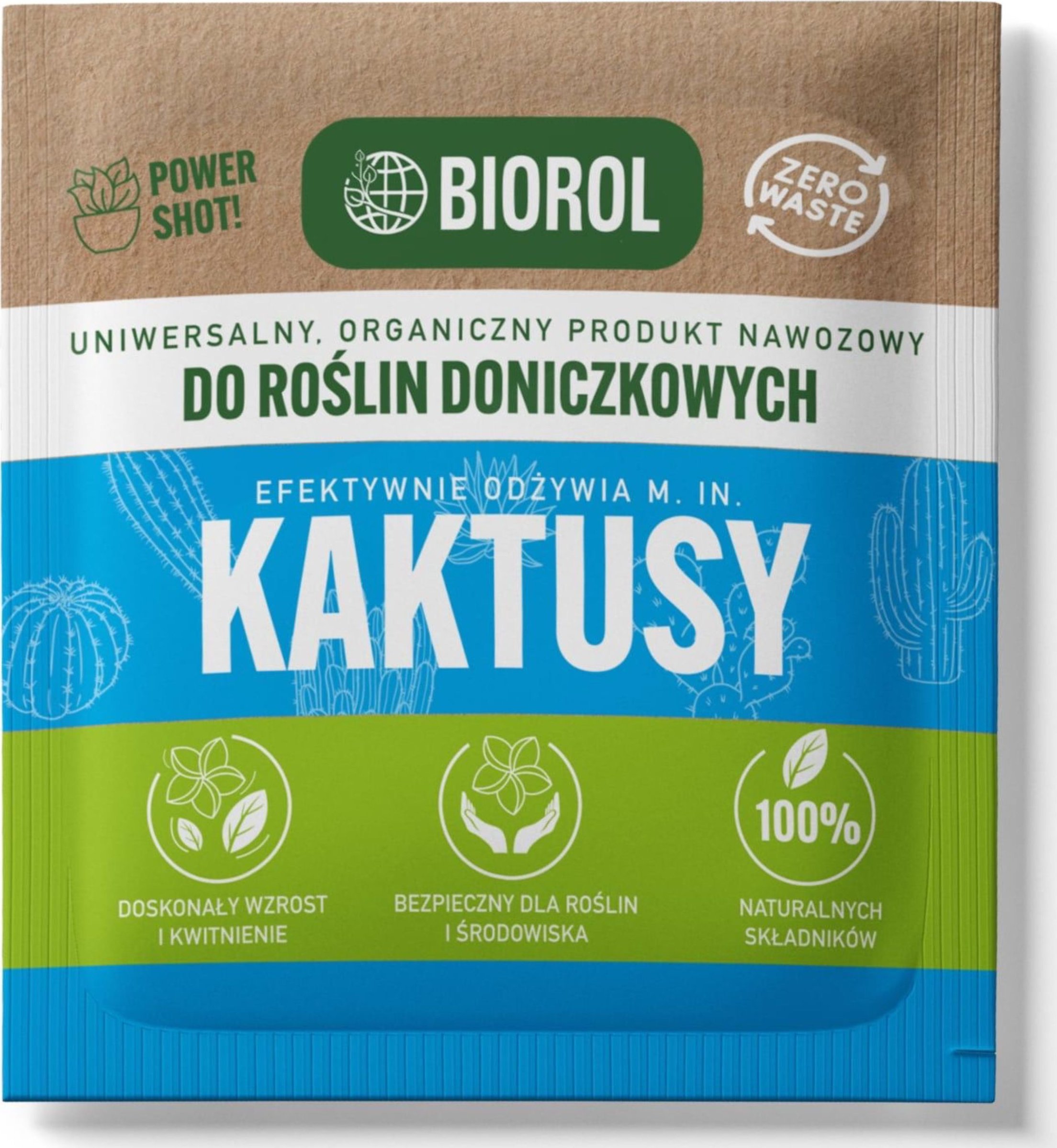 Nawóz organiczny BIOROL Power Shot 50g Kaktusy Sukulentów