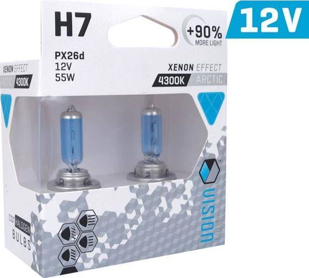 Vision Żarówki VISION arctic white H7 12V 55W PX26d U E4 +90%, 2 szt.