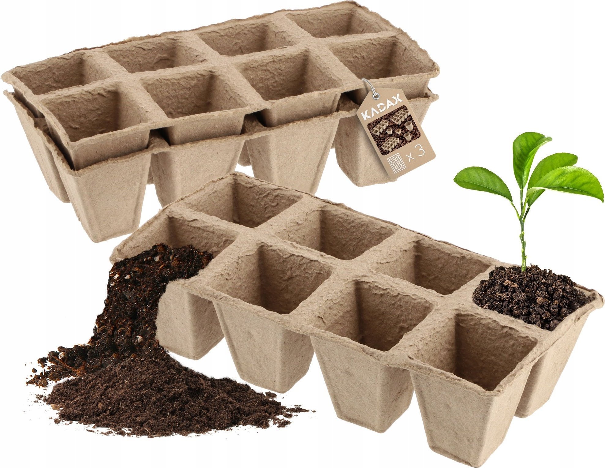 Kadax Doniczki Torfowe Na Rozsady Sadzonki 3x8szt.
