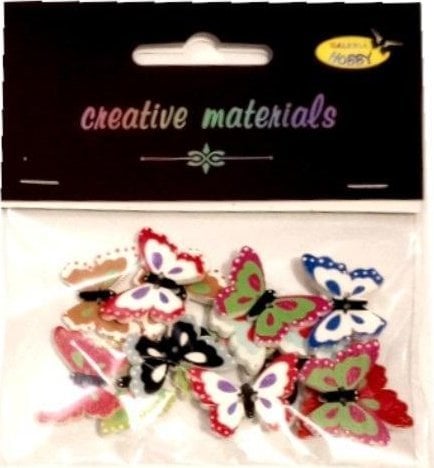 Guziki ozdobne Motylki 25mm 15szt