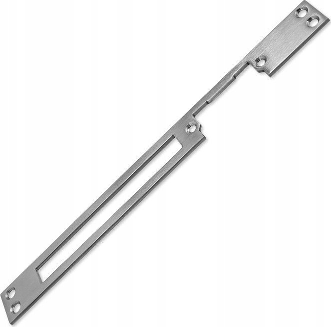 Qoltec Szyld do elektrozaczepu Qoltec dwustronny prosty | Blacha zaczepowa | 250mm | Stal nierdzewna