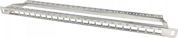 Alantec Patch panel 0.5U 19" 24x slot keystone Srebrny (PK045)