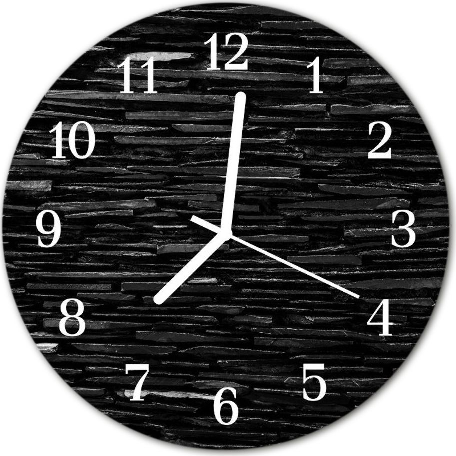 Tulup Zegar na szkle na ścianę Okrągły Kamienie fi 30 cm 57639358