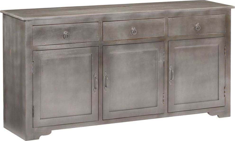 vidaXL Komoda, szara, 160x40x80 cm, lite drewno mango