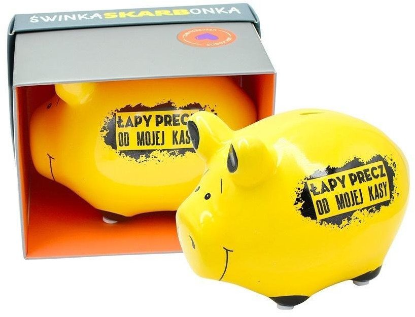 Skarbonka mała świnka Łapy precz od mojej kasy